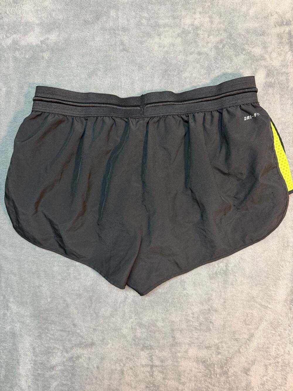 Nike Dri-FIT Black and Neon Green Running Shorts Size Large